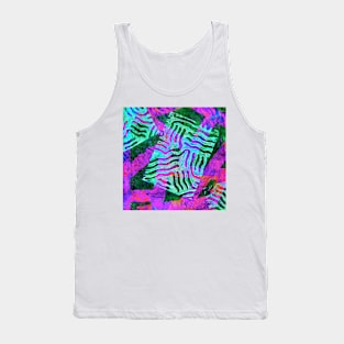 The Boxed In Abstract - Digitally Enahanced Neon Version 7 Tank Top